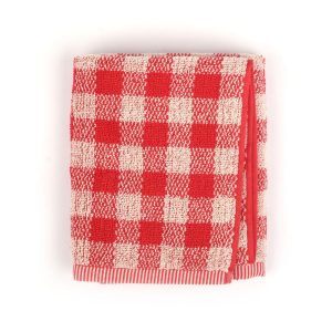 */Bunzlau Handdoek Check Red